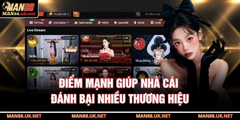 Điểm mạnh giúp nhà cái đánh bại nhiều thương hiệu